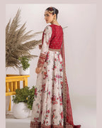 CRS3 Floral Printed Frock with Embroidered Jacket