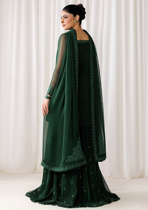 CRS12 Emerald Green Embroidered 3-Piece Formal Suit